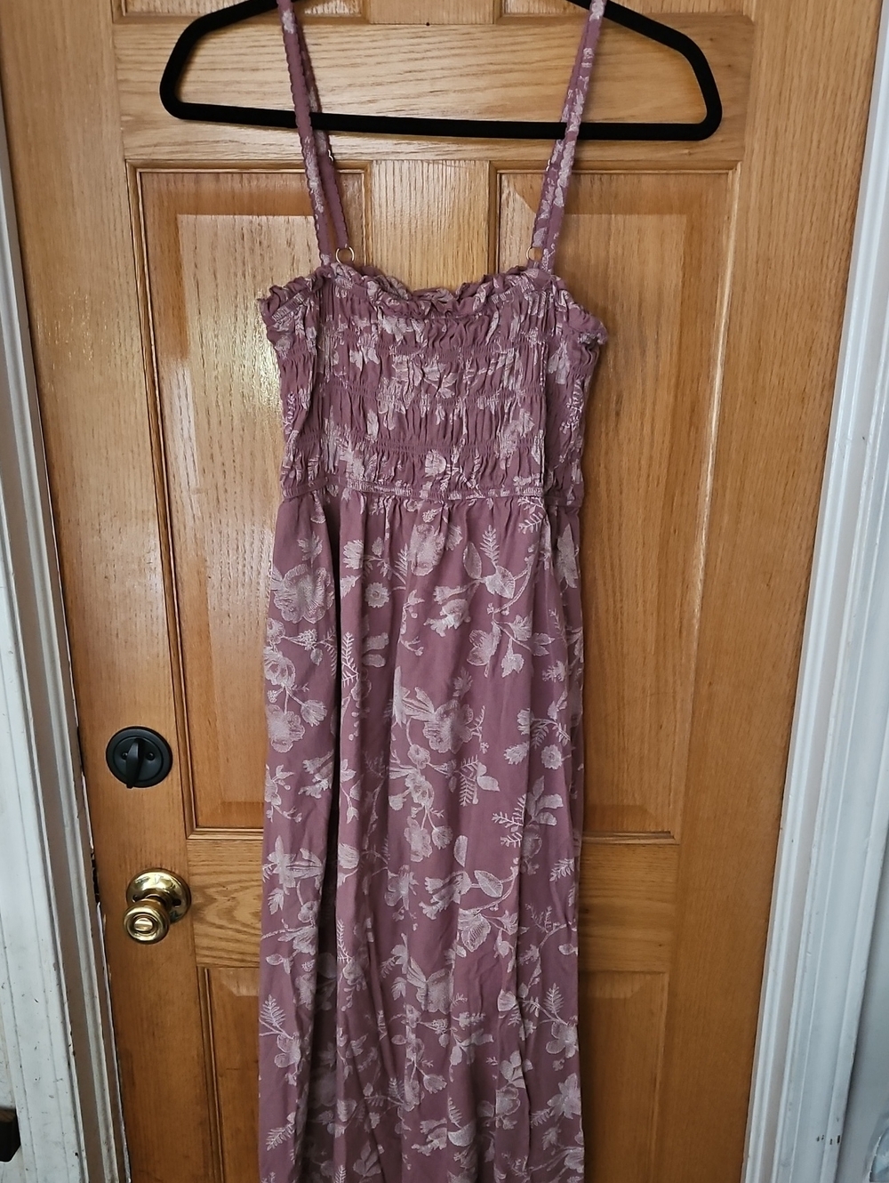 Universal Thread Dusty Rose Floral Smocked Maxi Dress